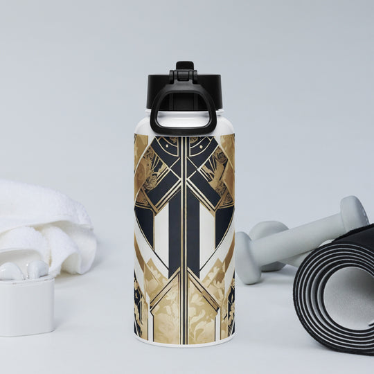 Stainless steel water bottle with a straw lid - WhatUWant2Buy