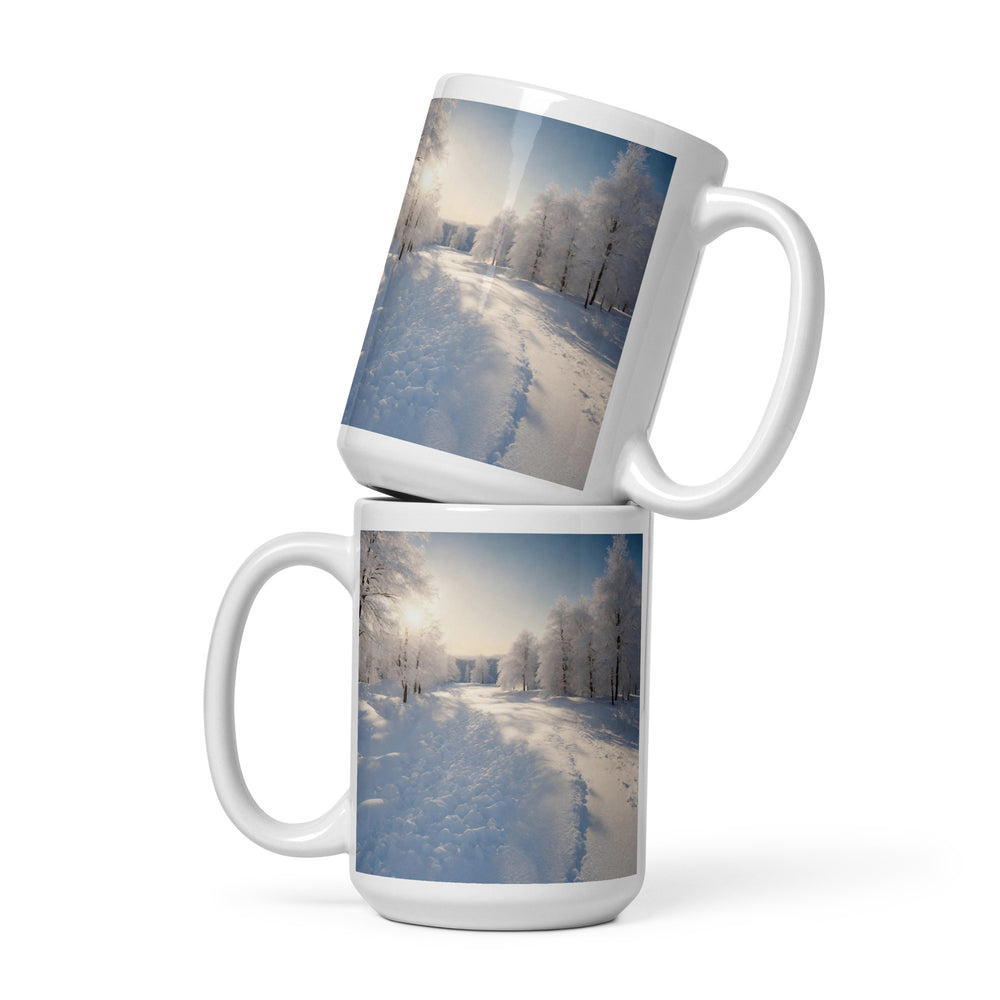 White glossy mug - WhatUWant2Buy