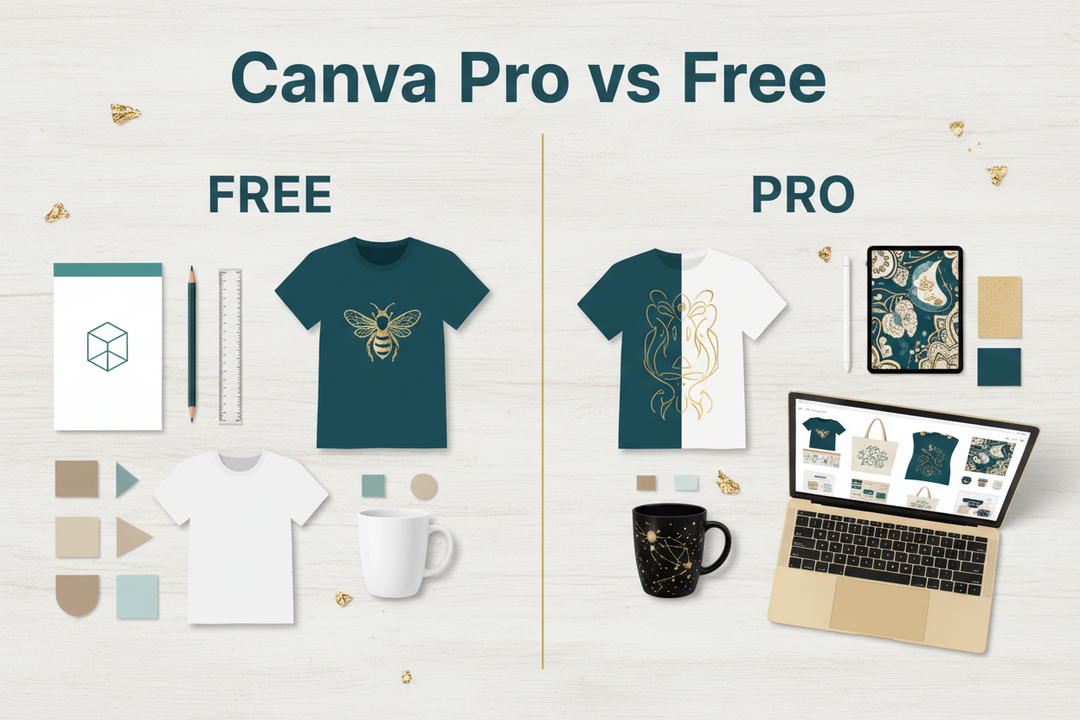 Canva Pro vs Free: Is It Worth Upgrading for Print-on-Demand Sellers?