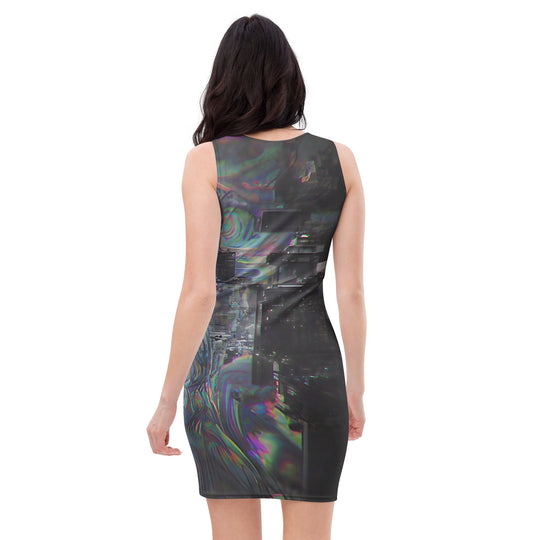 Glitchwear Bodycon Dress, Everyday AI-Designed 0, view 4