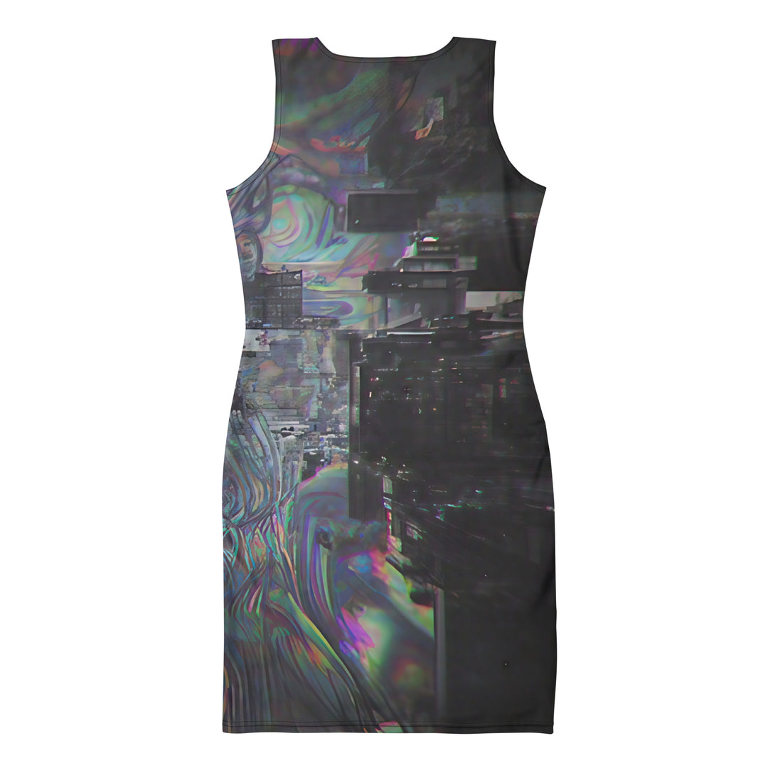 Glitchwear Bodycon Dress, Everyday AI-Designed 0, view 2