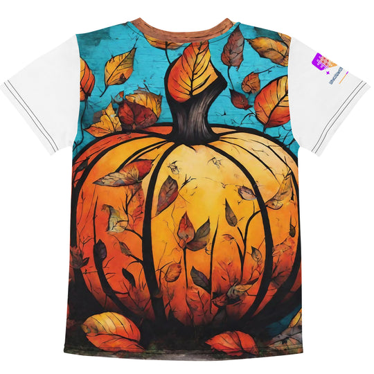 Autumn Graffiti Kids Crew Neck T-Shirt, AI-Designed 220, view 2