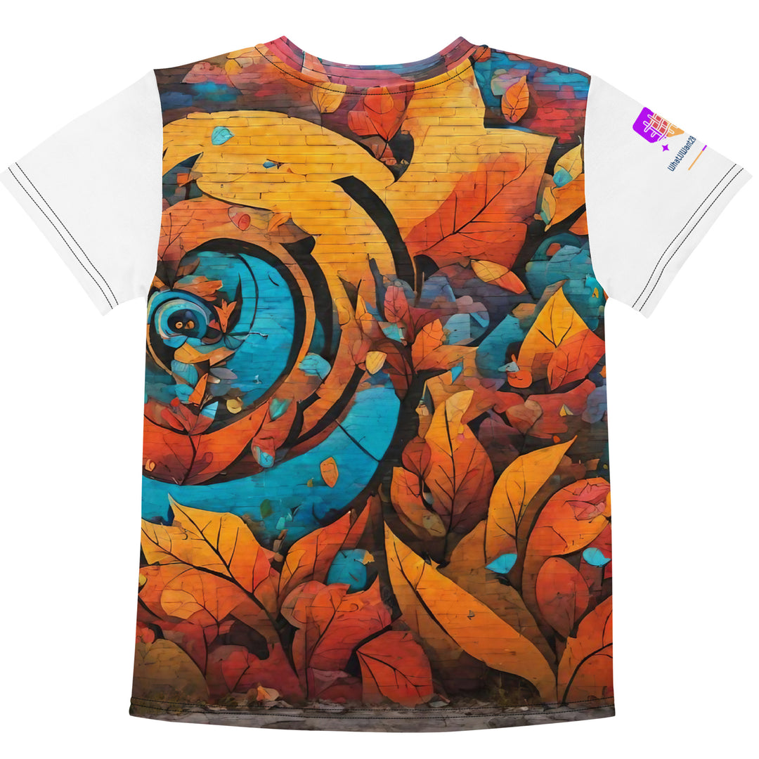 Autumn Graffiti Kids Crew Neck T-Shirt, AI-Designed 226, view 2