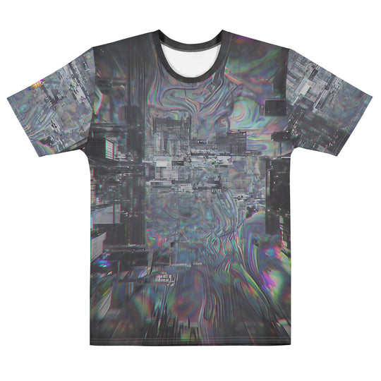 Glitchwear Men's Cotton Crew Neck T-Shirt, Everyday AI-Designed 0, main view
