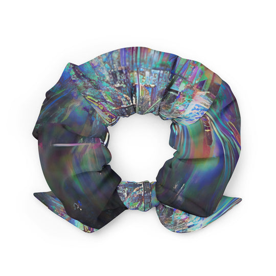 Glitchwear Scrunchie, AI Signature Style AI-Designed 3, back view