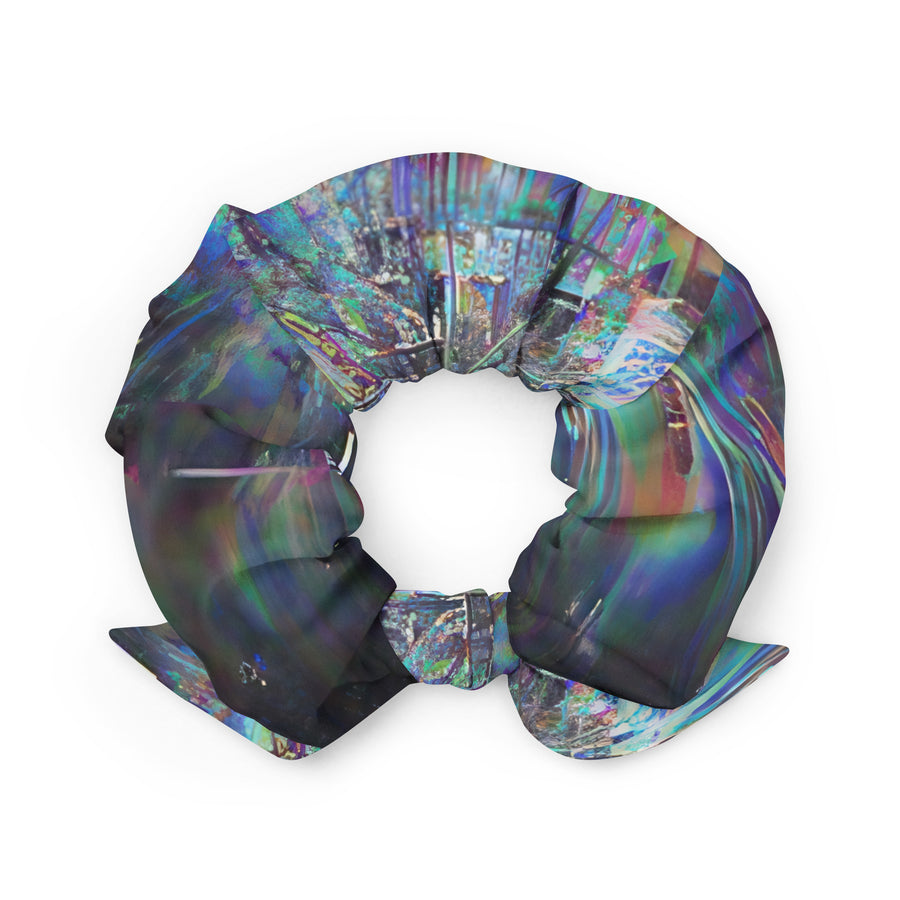 Glitchwear Scrunchie, AI Signature Style AI-Designed 3, back view