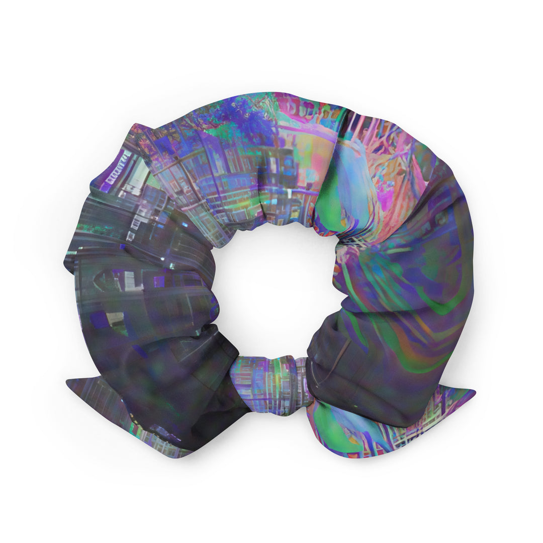 Glitchwear Scrunchie, AI Signature Style AI-Designed 4, back view