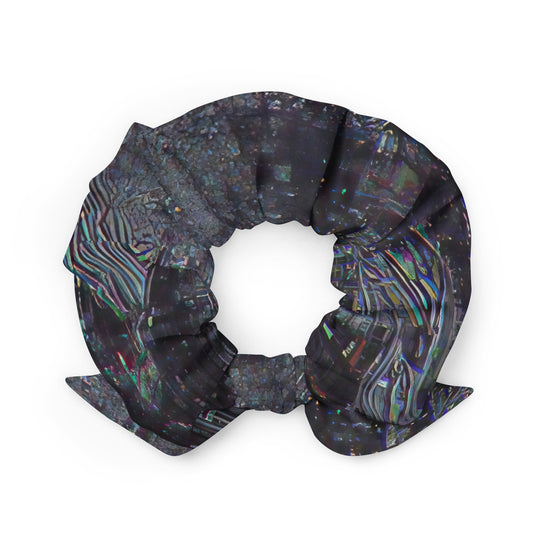 Glitchwear Scrunchie, AI Signature Style AI-Designed 5, back view