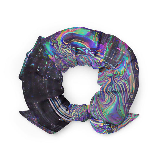 Glitchwear Scrunchie, AI Signature Style AI-Designed 7, back view