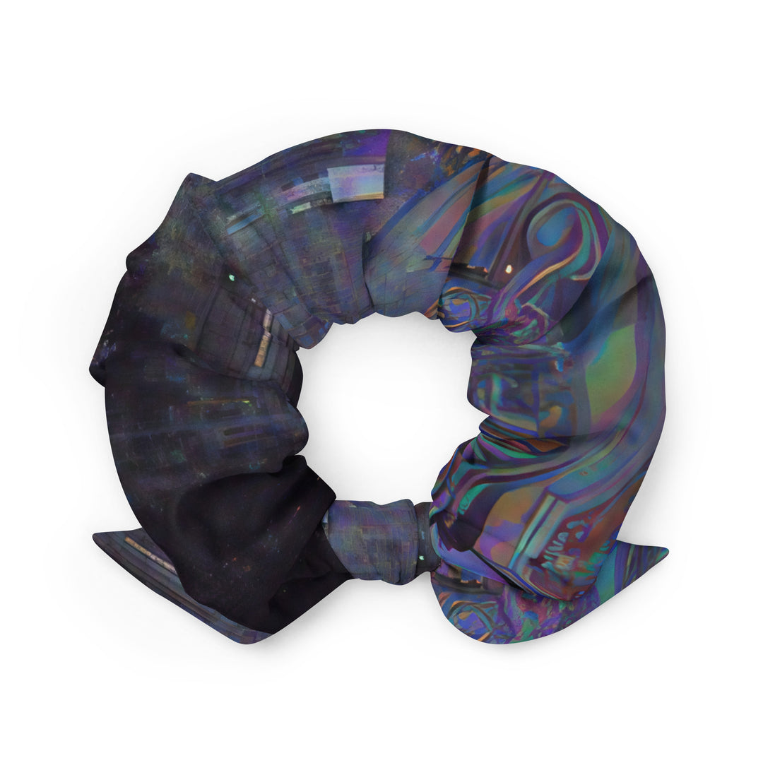 Glitchwear Scrunchie, AI Signature Style AI-Designed 10, back view