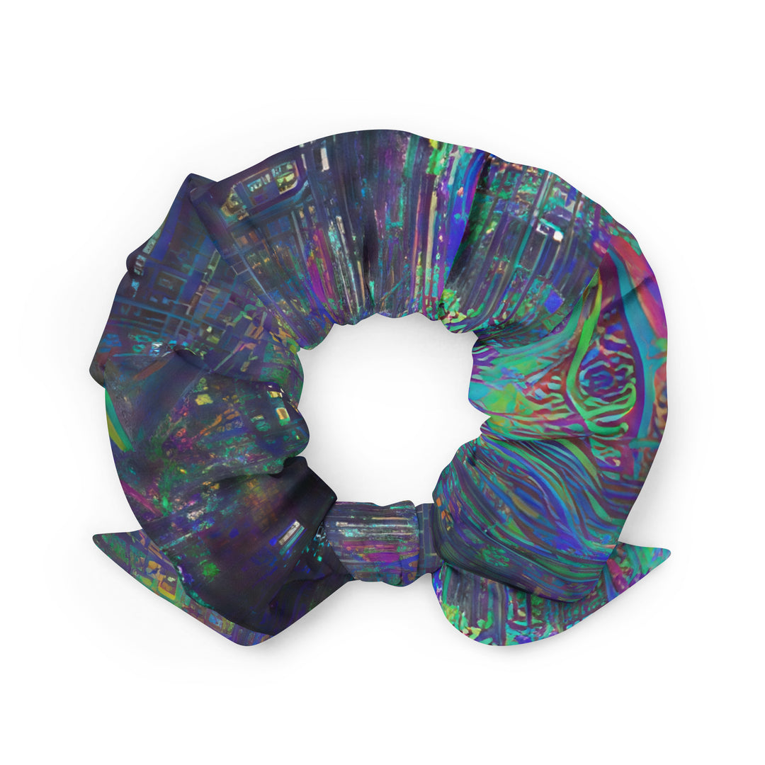 Glitchwear Scrunchie, AI Signature Style AI-Designed 11, back view