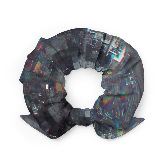 Glitchwear Scrunchie, AI Signature Style AI-Designed 15, back view