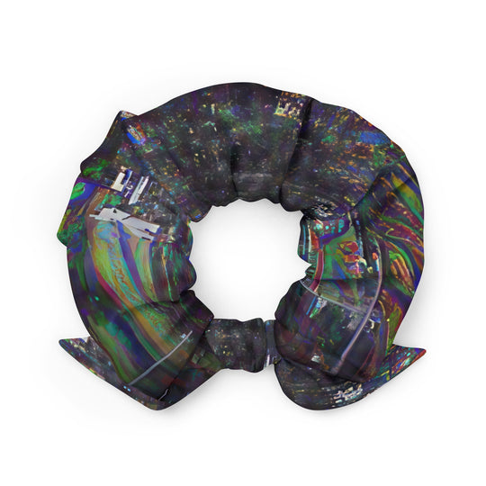 Glitchwear Scrunchie, AI Signature Style AI-Designed 16, back view