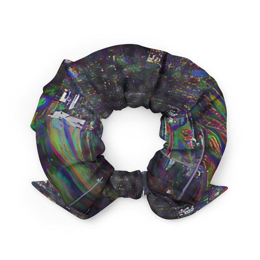 Glitchwear Scrunchie, AI Signature Style AI-Designed 16, back view