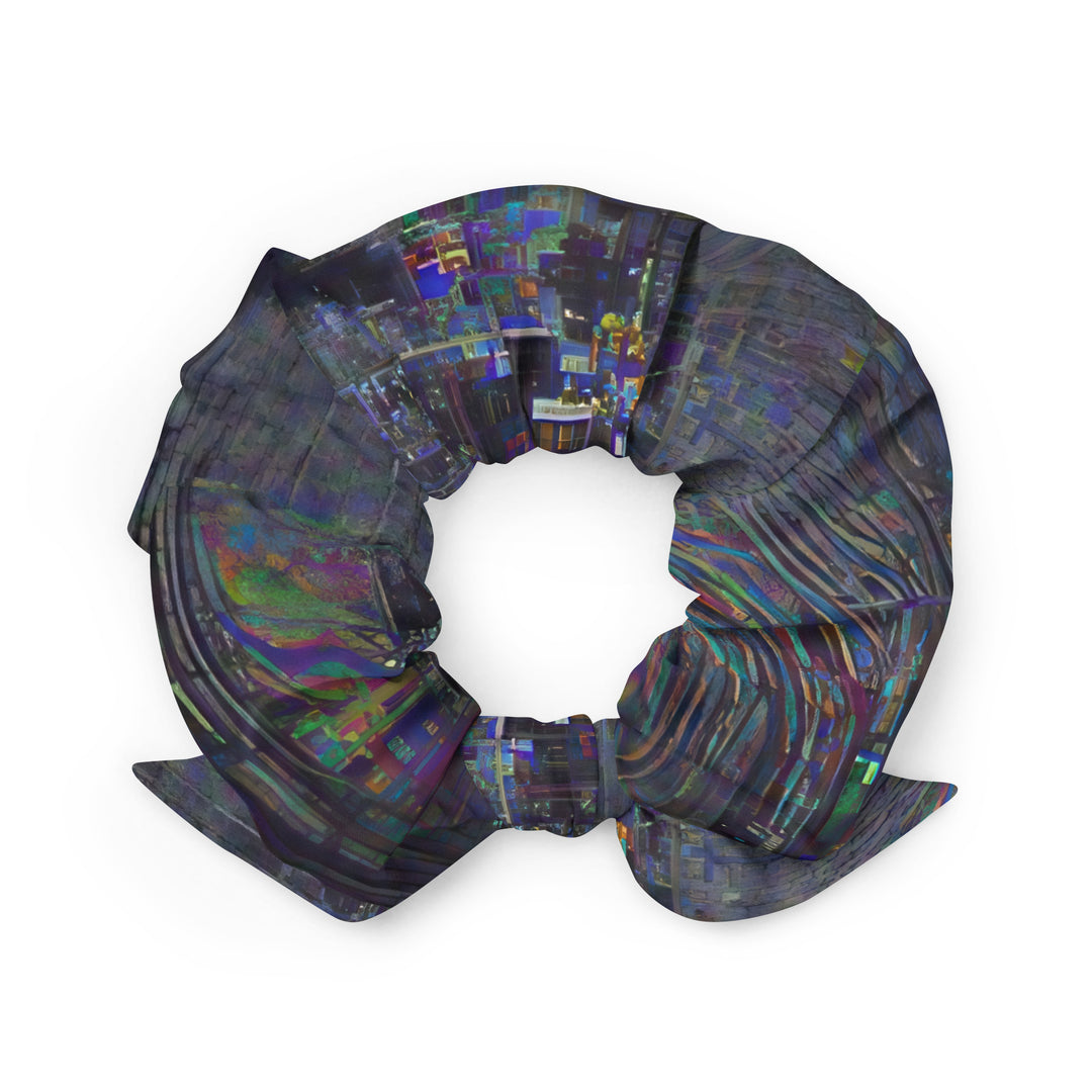 Glitchwear Scrunchie, AI Signature Style AI-Designed 20, back view