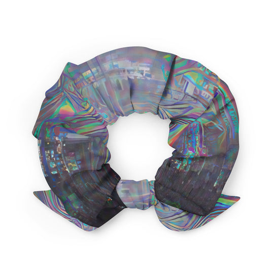 Glitchwear Scrunchie, AI Signature Style AI-Designed 21, back view