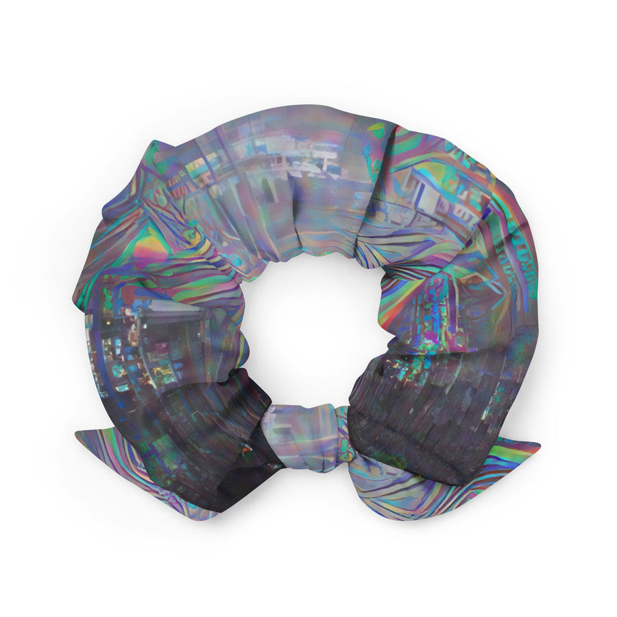 Glitchwear Scrunchie, AI Signature Style AI-Designed 21, back view