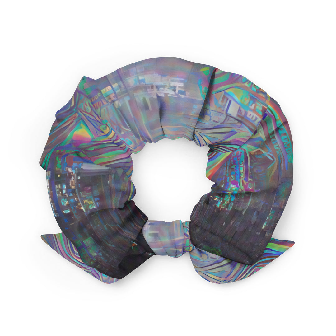 Glitchwear Scrunchie, AI Signature Style AI-Designed 21, back view
