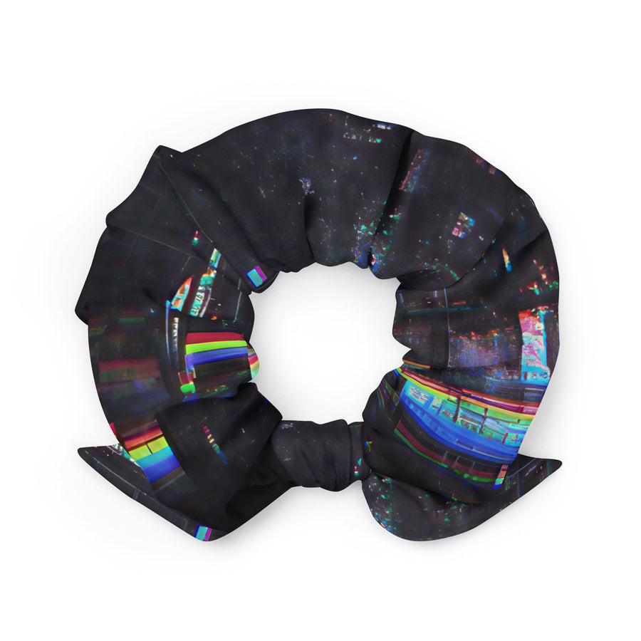 Glitchwear Scrunchie, AI Signature Style AI-Designed 23, back view