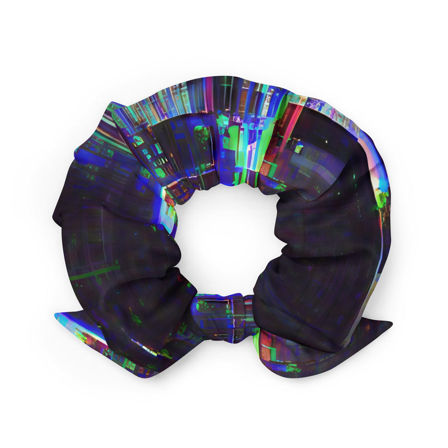 Glitchwear Scrunchie, AI Signature Style AI-Designed 24, back view