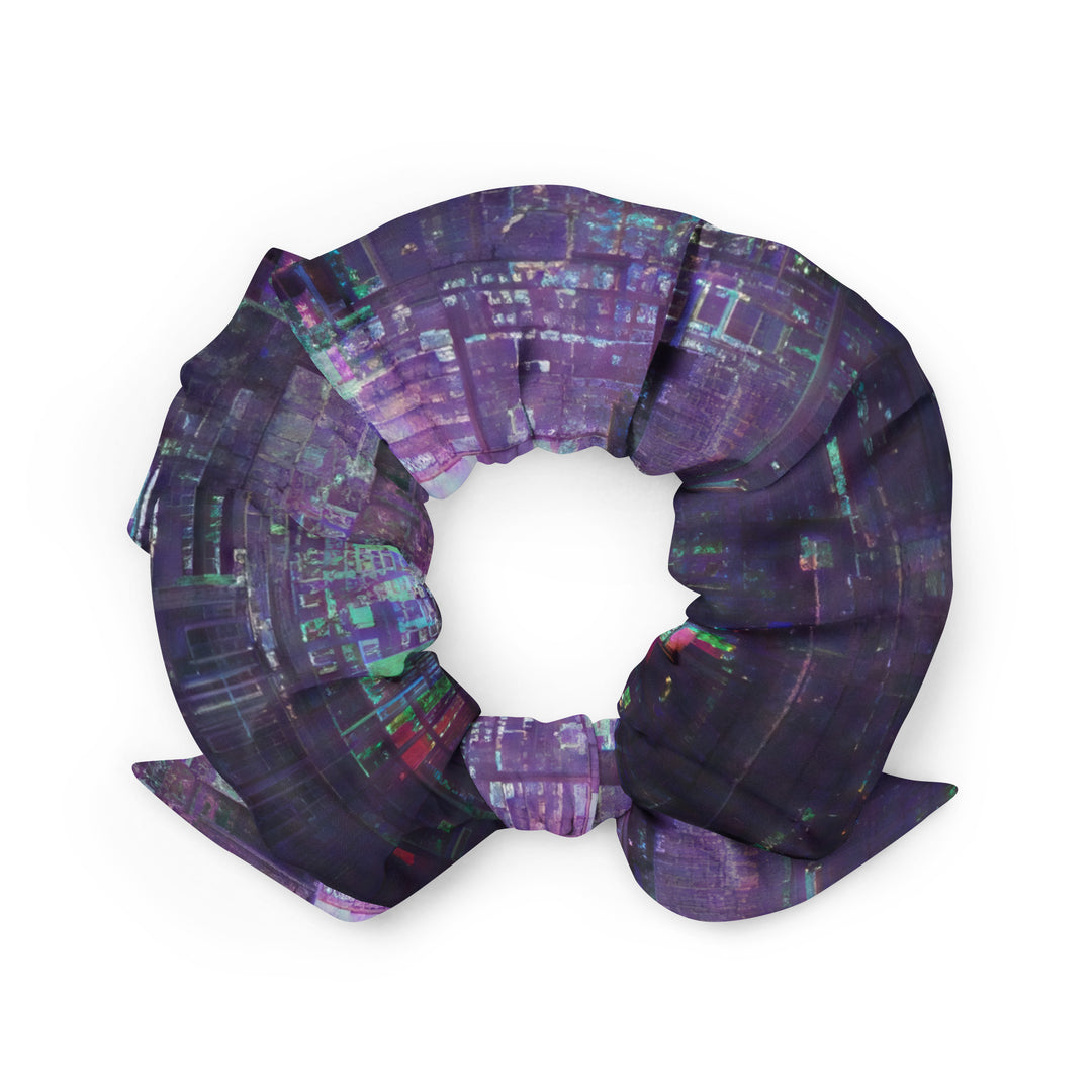 Glitchwear Scrunchie, AI Signature Style AI-Designed 26, back view
