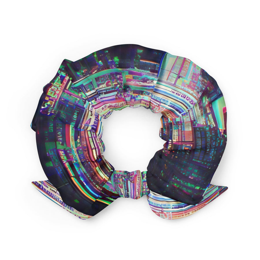 Glitchwear Scrunchie, AI Signature Style AI-Designed 29, back view