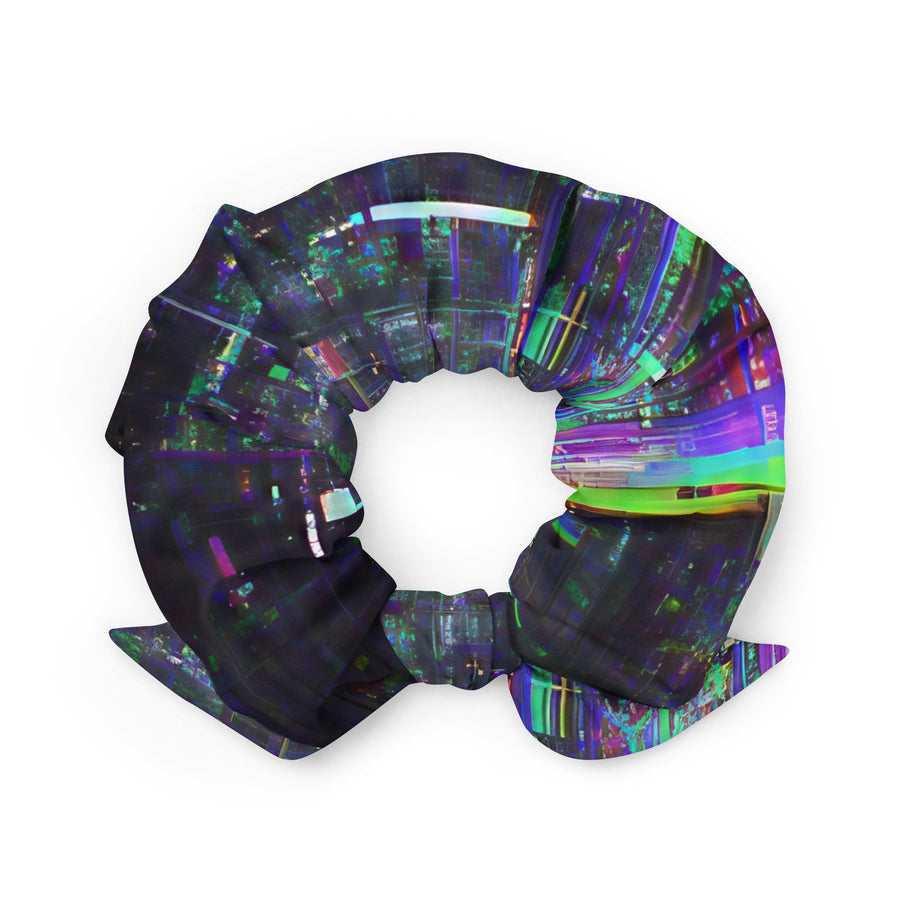 Glitchwear Scrunchie, AI Signature Style AI-Designed 30, back view