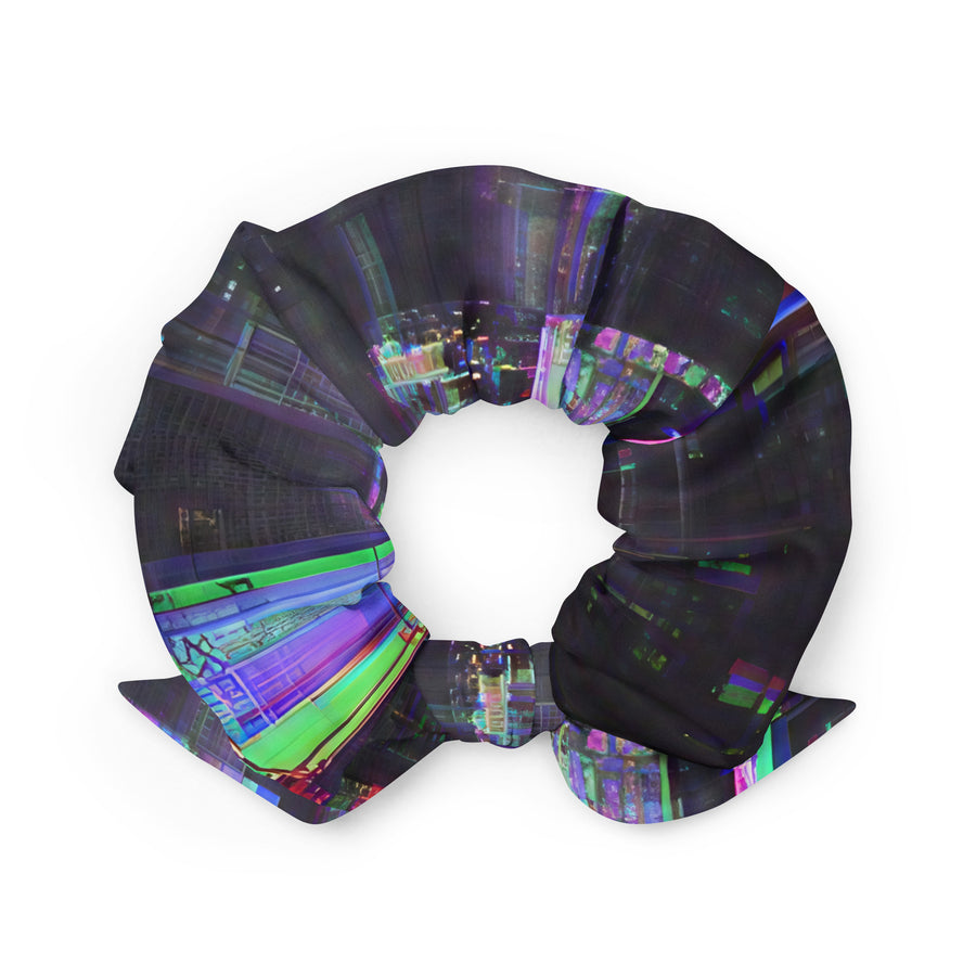 Glitchwear Scrunchie, AI Signature Style AI-Designed 31, back view
