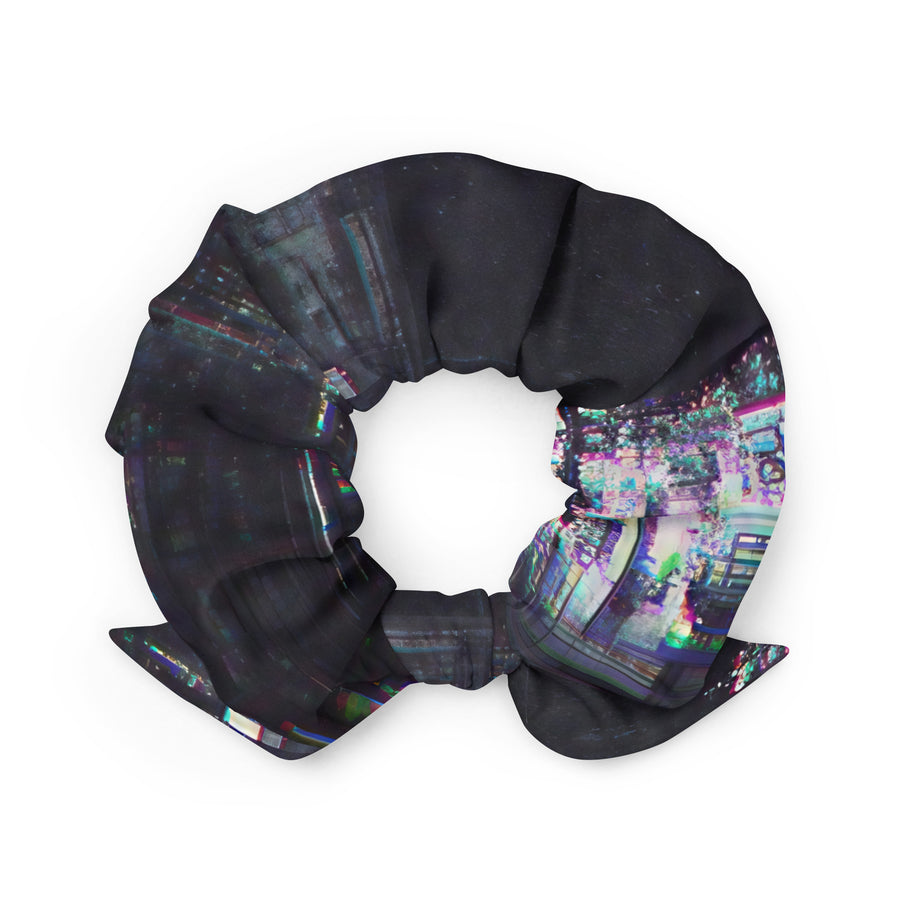 Glitchwear Scrunchie, AI Signature Style AI-Designed 33, back view