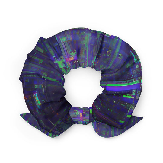 Glitchwear Scrunchie, AI Signature Style AI-Designed 34, back view