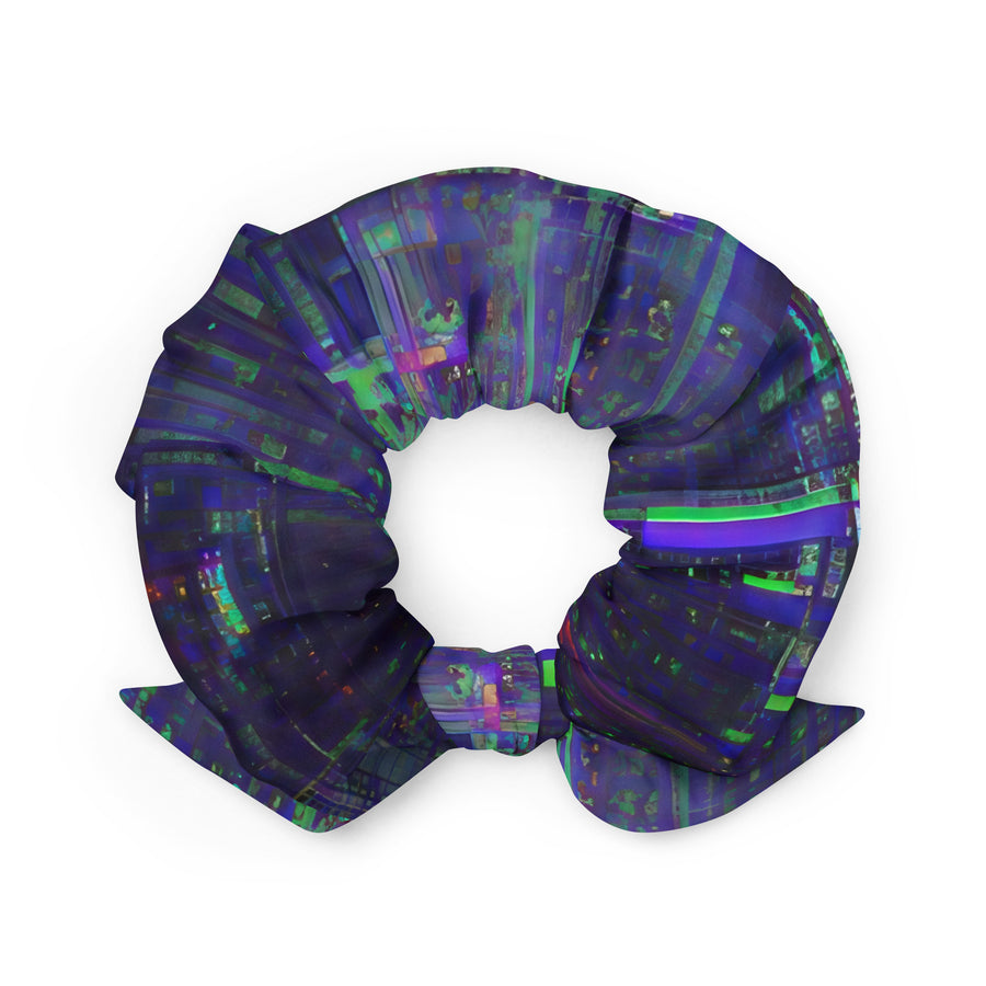 Glitchwear Scrunchie, AI Signature Style AI-Designed 34, back view