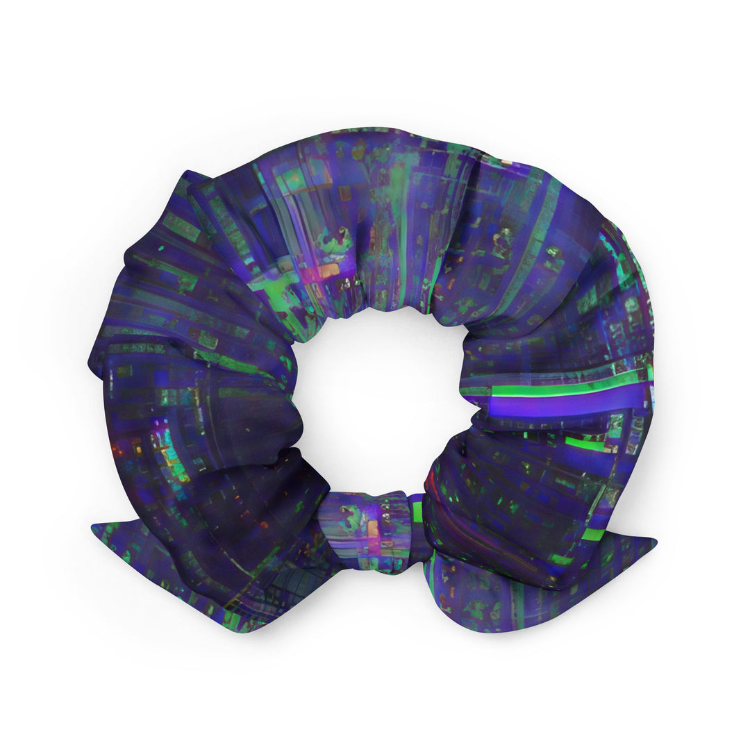 Glitchwear Scrunchie, AI Signature Style AI-Designed 34, back view