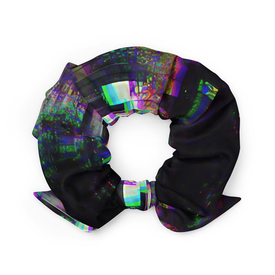 Glitchwear Scrunchie, AI Signature Style AI-Designed 35, back view