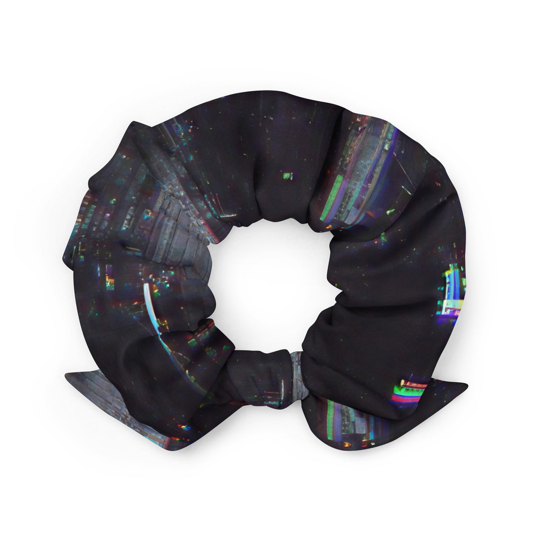Glitchwear Scrunchie, AI Signature Style AI-Designed 37, back view