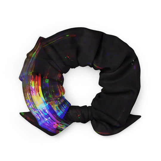 Glitchwear Scrunchie, AI Signature Style AI-Designed 38, back view