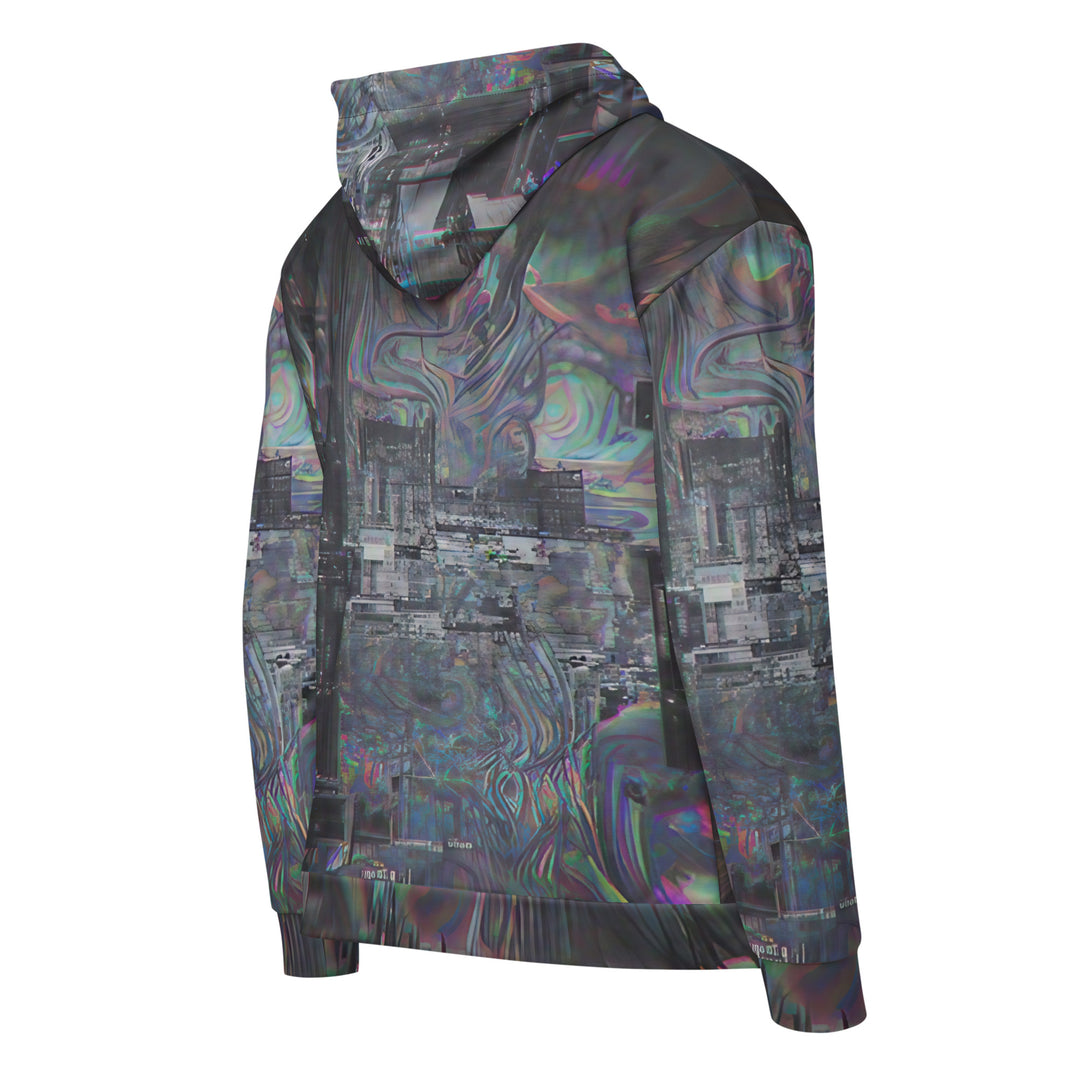 Glitchwear Unisex All-Over Print Zip Hoodie, Everyday AI-Designed 0, view 2