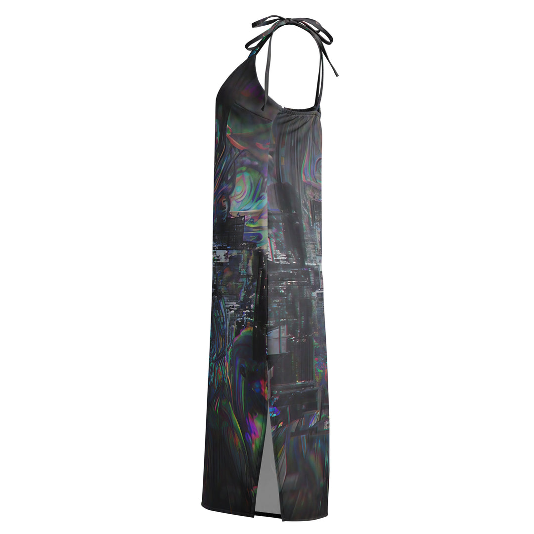 Glitchwear Tie-Strap Midi Dress, Everyday AI-Designed 0, view 5