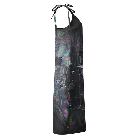 Glitchwear Tie-Strap Midi Dress, Everyday AI-Designed 0, view 7