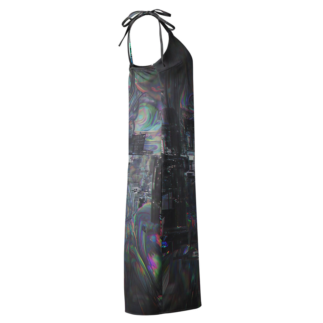 Glitchwear Tie-Strap Midi Dress, Everyday AI-Designed 0, view 7