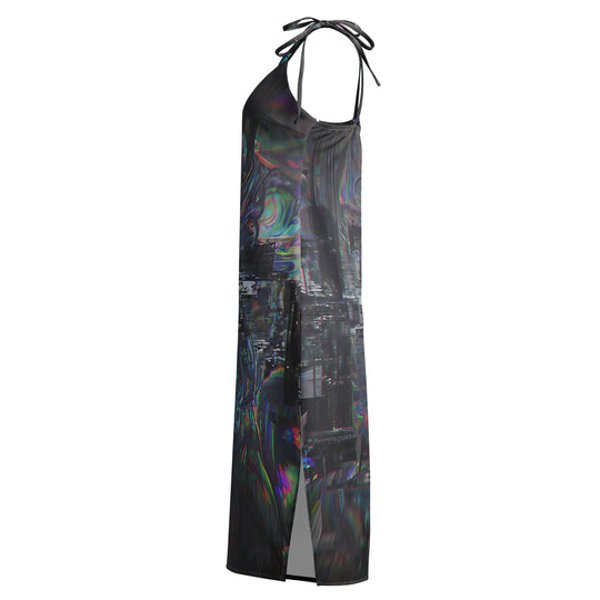 Glitchwear Tie-Strap Midi Dress, Everyday AI-Designed 0, view 6
