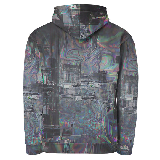 Glitchwear Unisex Cotton Hoodie, Everyday AI-Designed 0, view 2