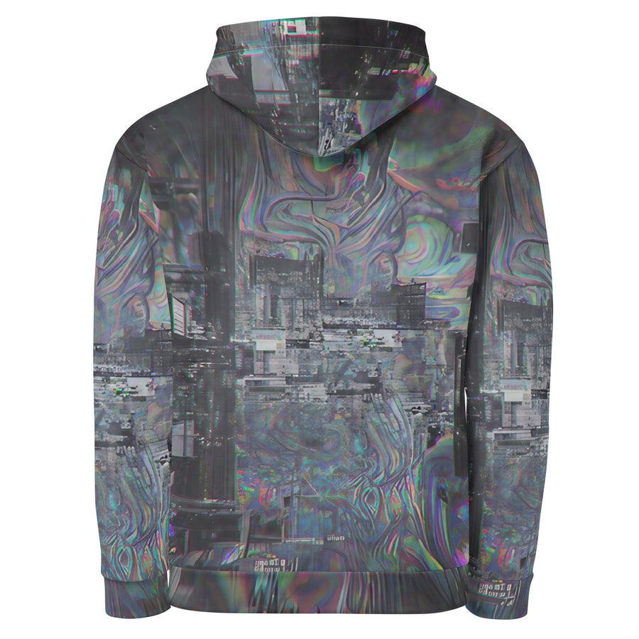 Glitchwear Unisex Cotton Hoodie, Everyday AI-Designed 0, view 2