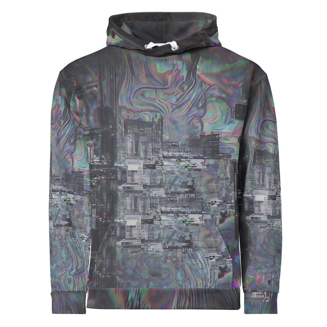 Glitchwear Unisex Cotton Hoodie, Everyday AI-Designed 0, main view
