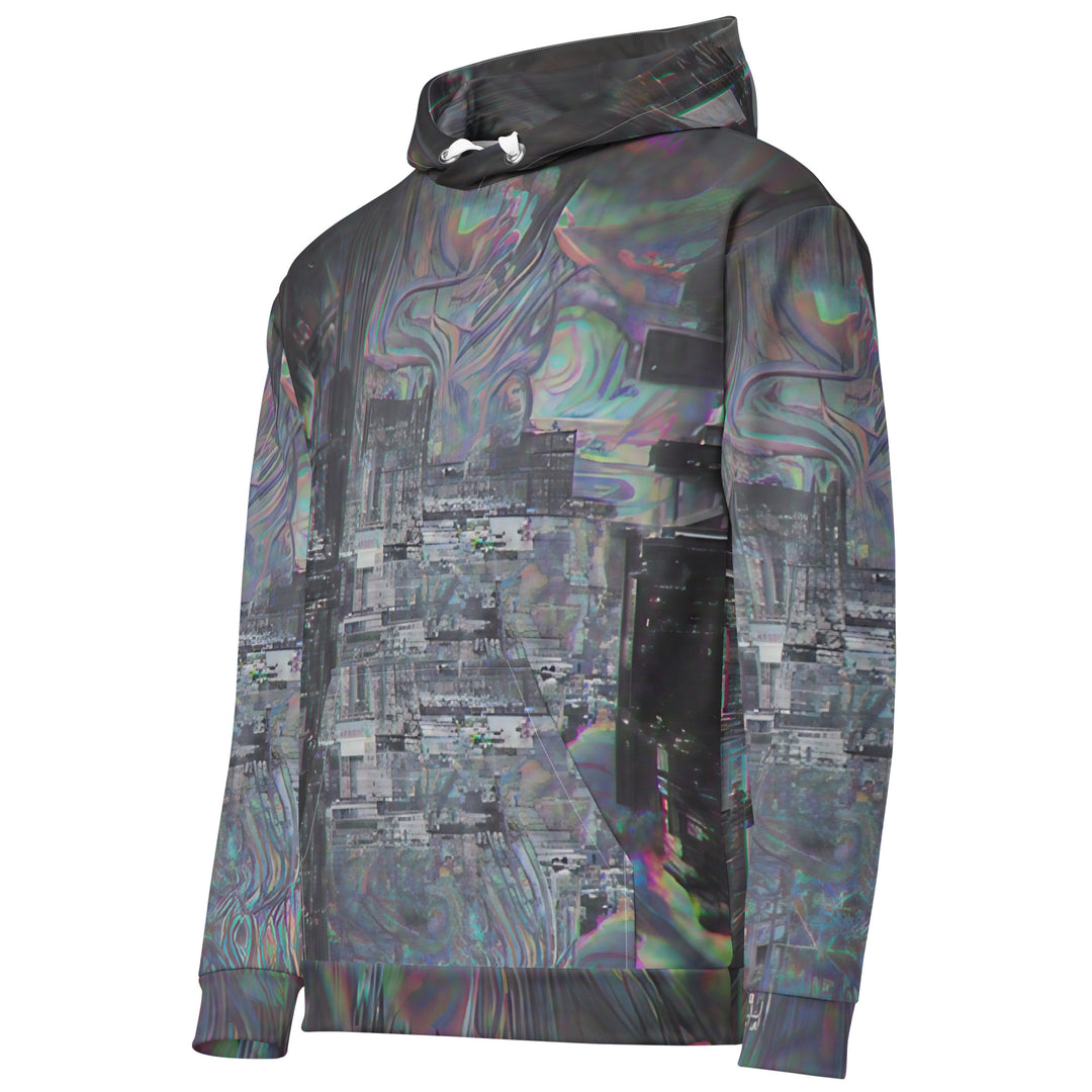 Glitchwear Unisex Cotton Hoodie, Everyday AI-Designed 0, view 3