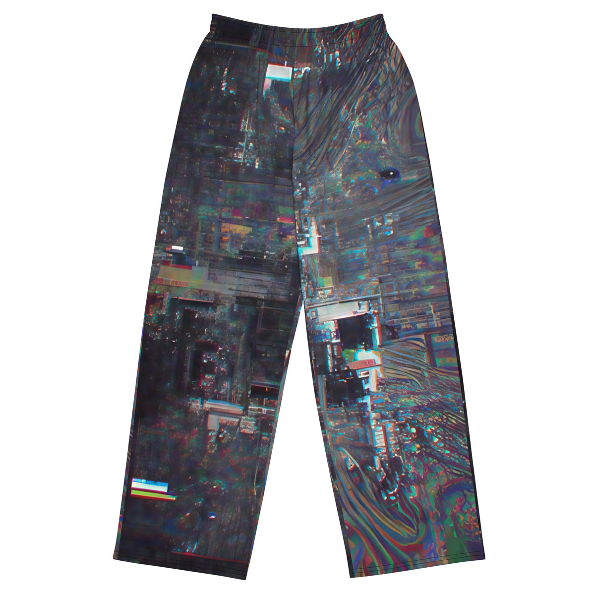 Glitchwear Unisex Wide-Leg Pants | Everyday AI-Designed 90