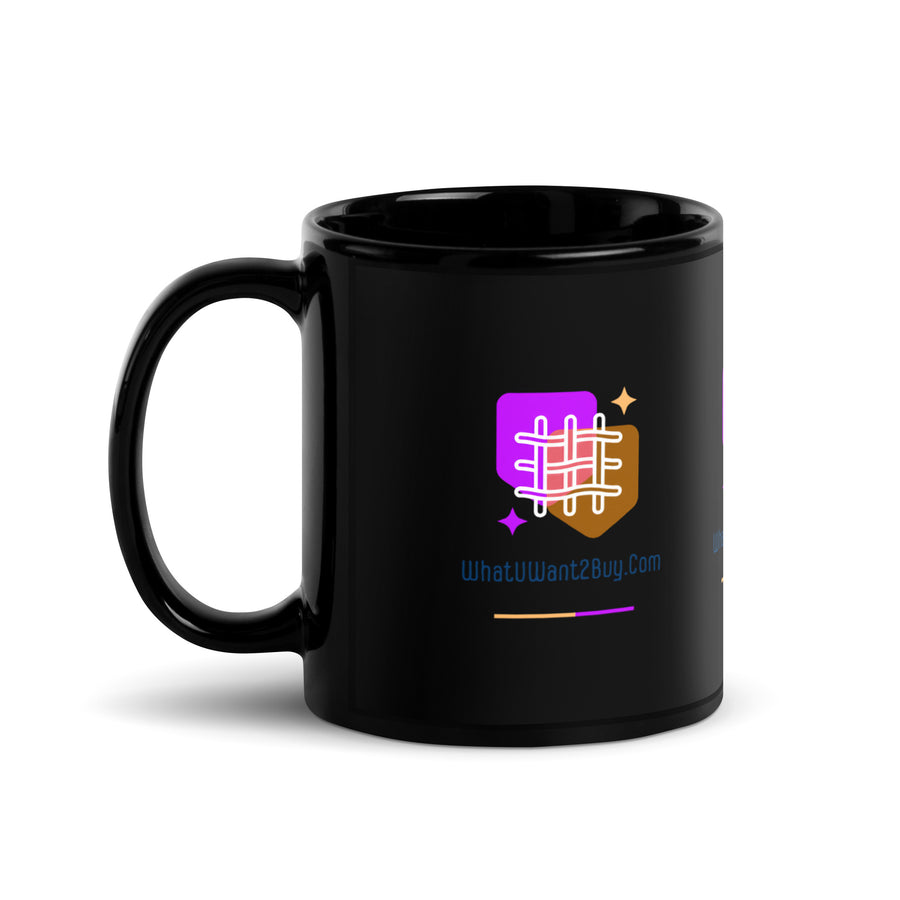 Black Glossy Mug - WhatUWant2Buy