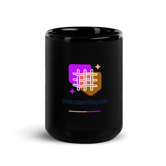 Black Glossy Mug - WhatUWant2Buy