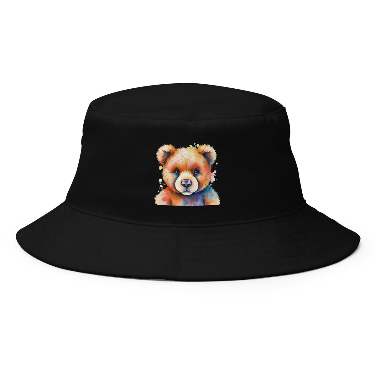 Teddy Bear Watercolor Bucket Hat, Everyday AI-Designed 17, main view
