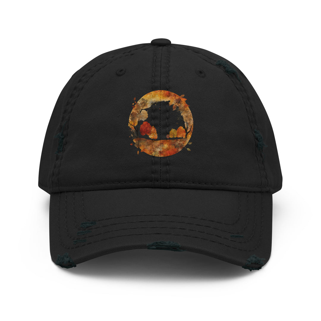 Autumn Collage Distressed Dad Hat | Autumn AI-Designed 1