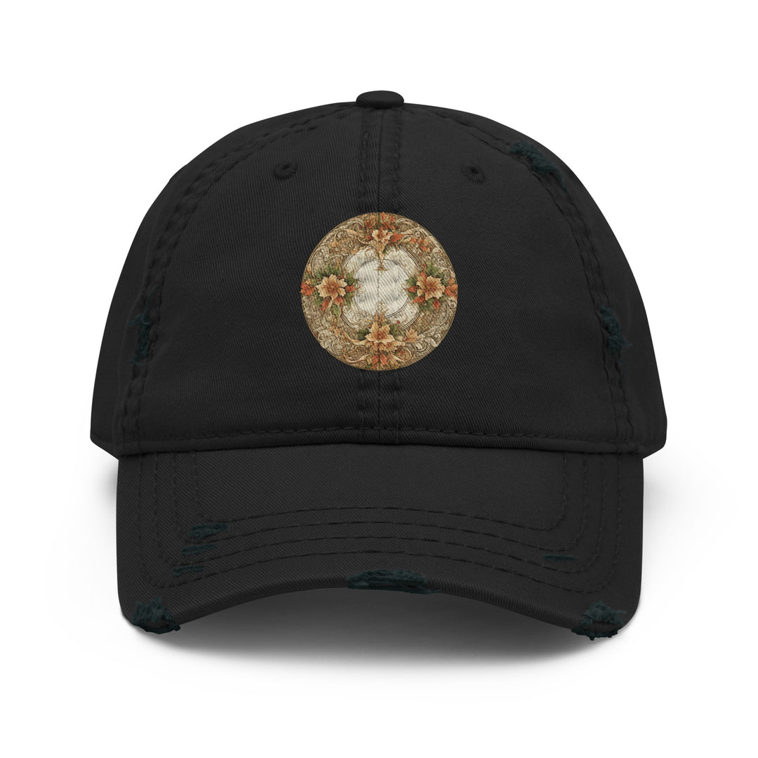 Art Nouveau Distressed Dad Hat | Christmas AI-Designed 8